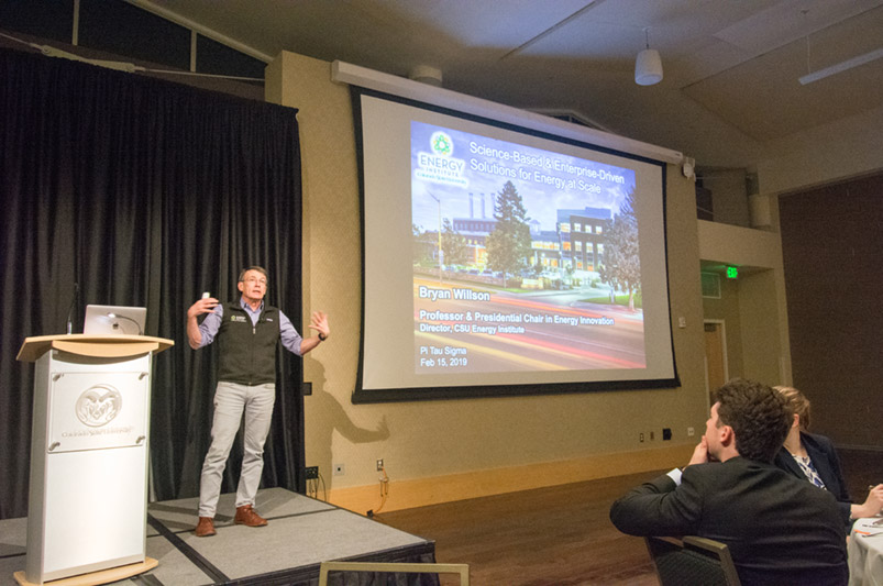 Keynote speaker, Dr. Bryan Willson, founder and executive director of CSU’s Powerhouse, discussed the development of his lab and the research he conducts out of it.