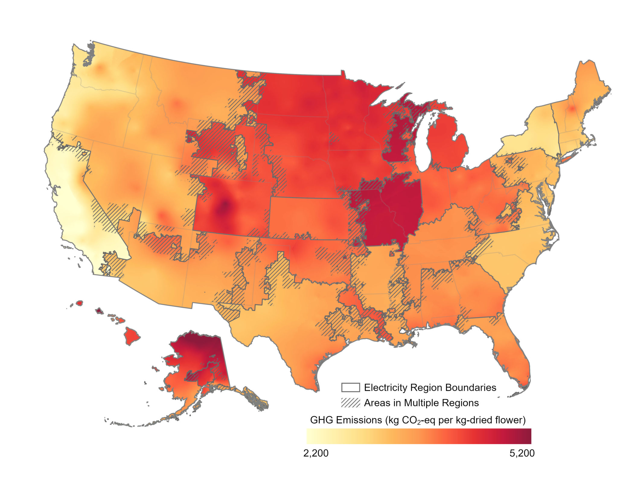 map of greenhouse gas emissions