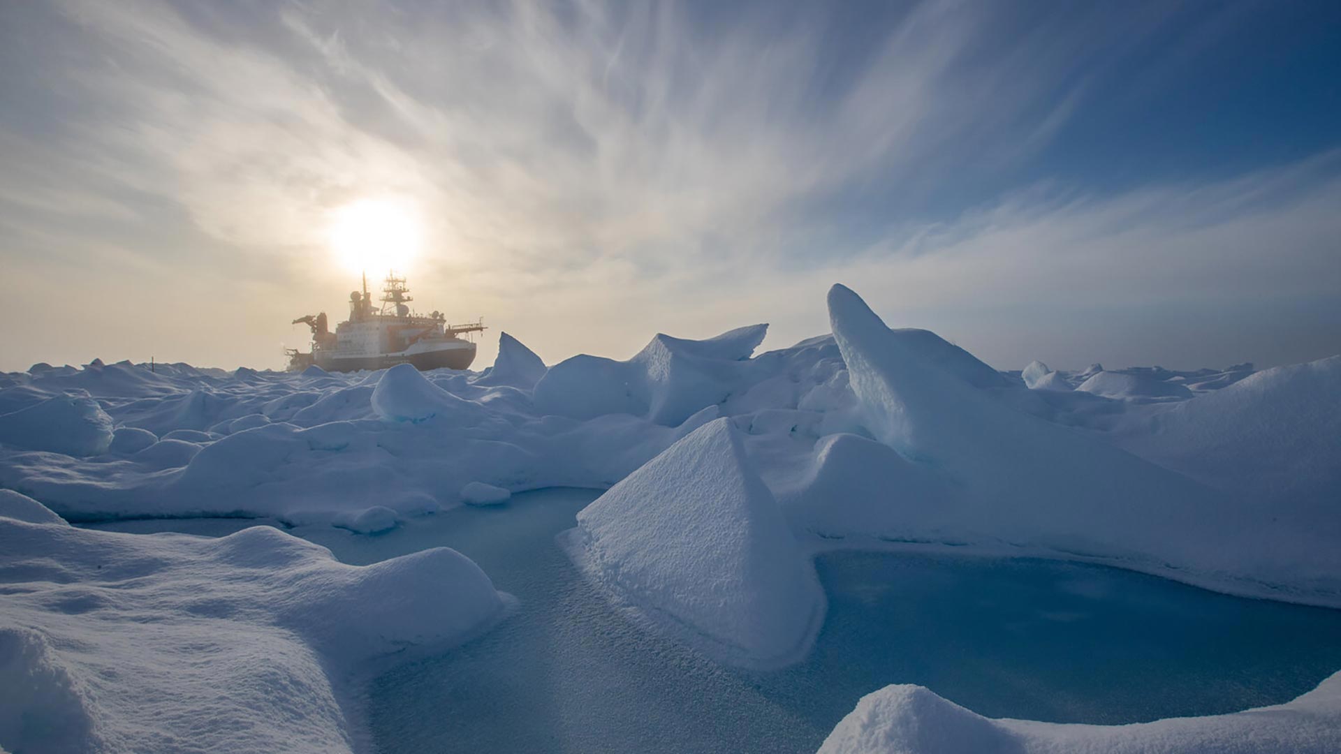 ship in the artic
