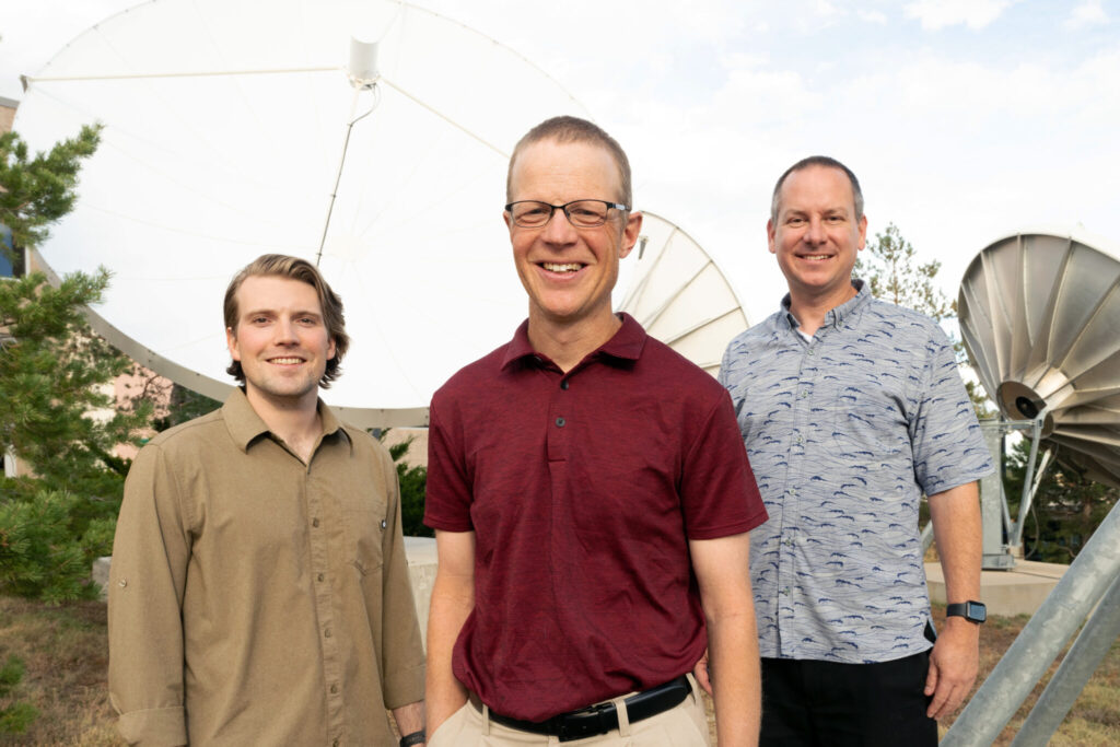 Members of the CSU Tropical Weather and Climate team from left DesRosiers, Klotzbach, Bell 